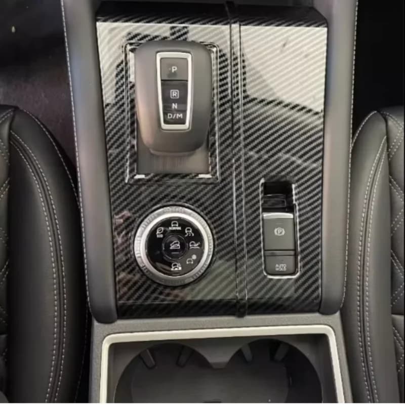 Carbon Console Gear Shift Panel Trim Cover Frame Decor Sticker LHD For Mitsubishi Outlander 2022 2023 2024 Accessories