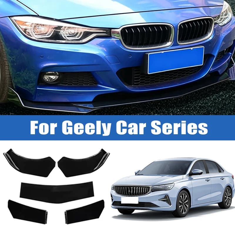 5Pcs Car Front Bumper Separator Bumper Lip Body Kit Duck Lip Separator For Geely Coolray Atlas Emgrand Okavango Tugella Azkarra