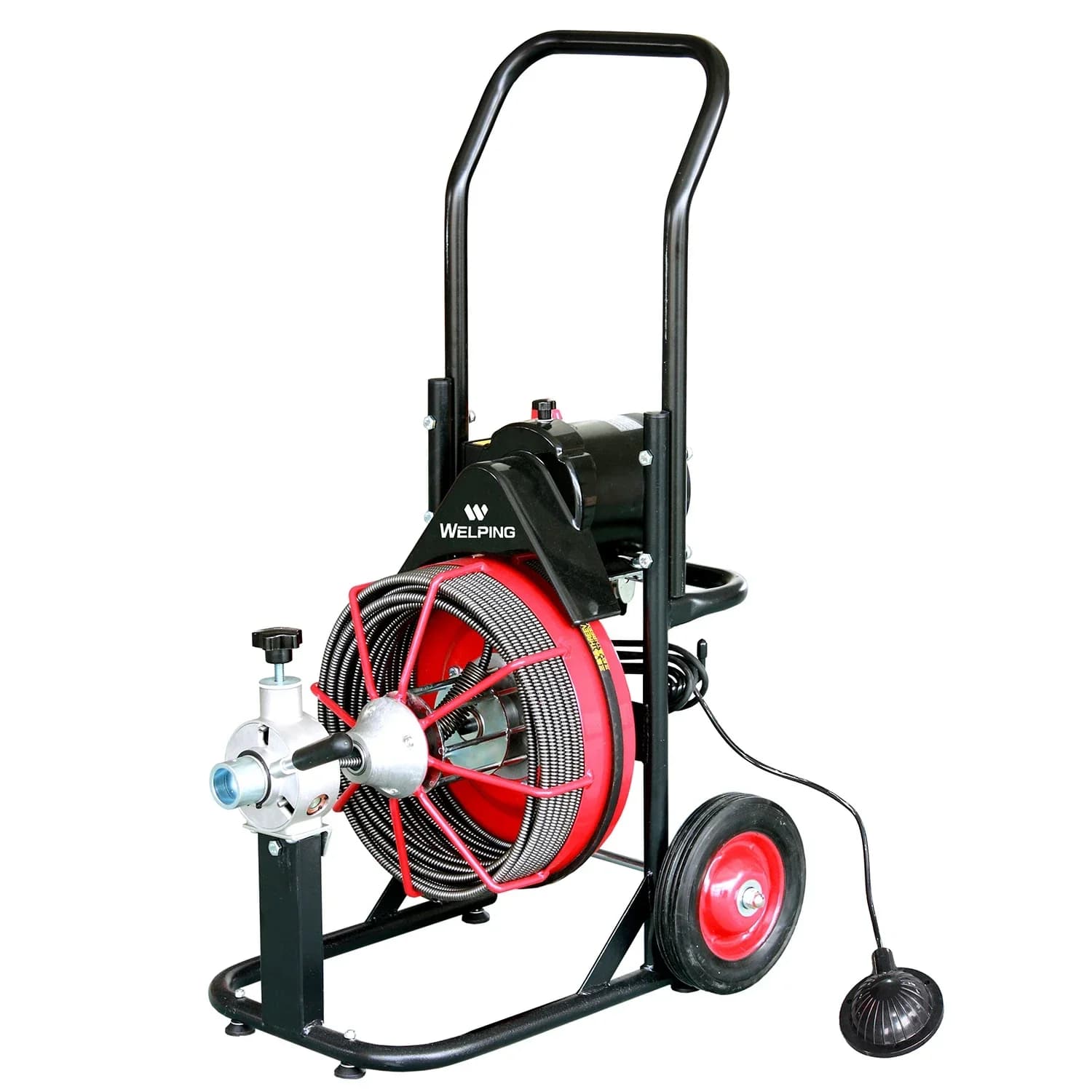 Welping 1 1/4"-4" Automatic Drum Style drain Cleaners 390W Snake Drill Drain Auger Cleaner