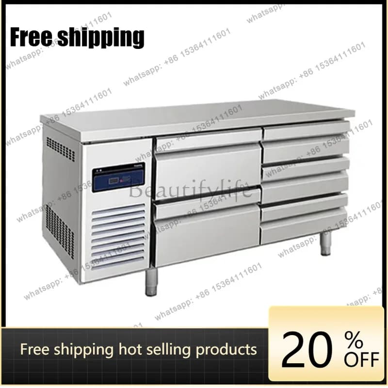 LS refrigerated workbench, restaurant meat shop frozen operation milk tea water bar air-cooled fresh-keeping cabinet