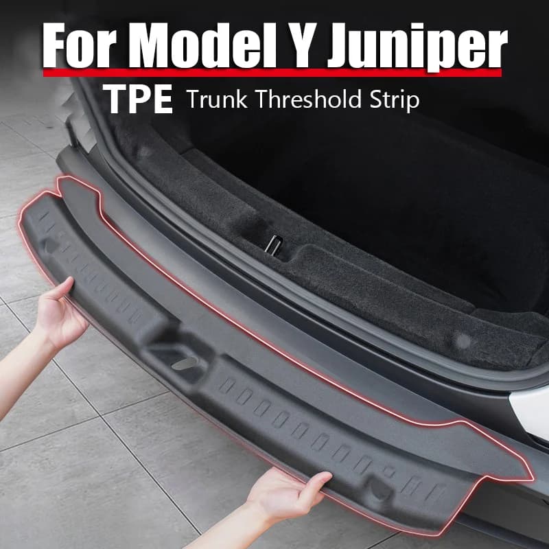 For Tesla Model Y Juniper YL 2026 Model 3 Highland 2025 Trunk Threshold Strip Wear Resistant TPE Anti Scratch Protection Lid