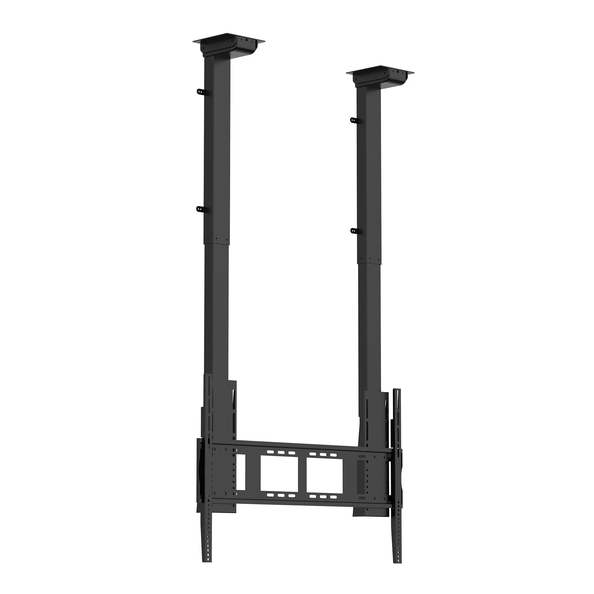 32-100 Inch Motorized Double Column Ceiling Drop Down TV Lift / Height Adjustable TV Stand TV Mount for Cabinet and Ceiling