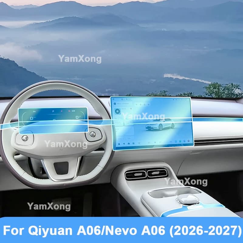 Car Interior Protective Film For Qiyuan A06/Nevo A06 2026-2027 Repair Sticker Car Interior Center Console Transparent Film