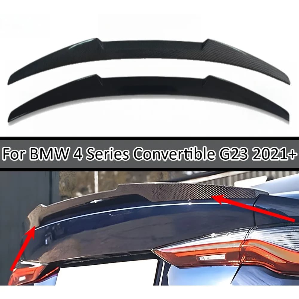 Rear Trunk Spoiler Wing For BMW 4 Series Convertible G23 2021+ M4 Style No Drill Car Styling Exterior Trim Kit Sport Accessory