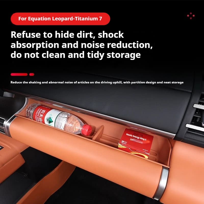 For BYD Leopard Titanium 7 Front Passenger Silicone Storage Box Small Item Classification Storage Box Car Interior Accessories