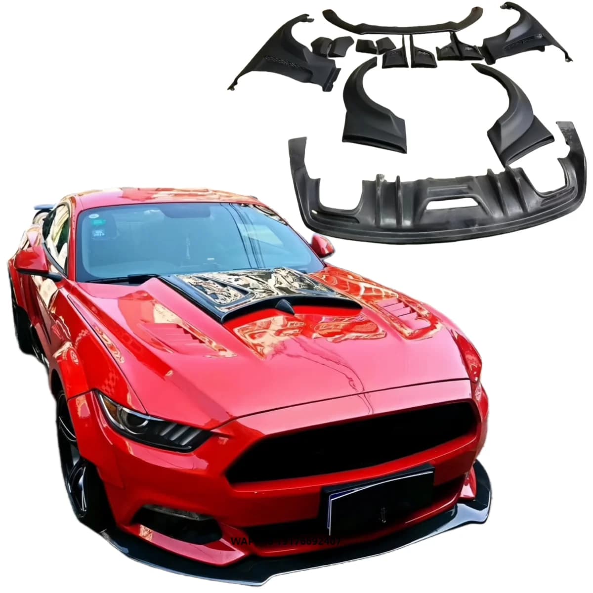 For Tuning Body Kits, FORFord Mustang Wide Aerodynamic Kits, Mustang GT Car Styling Kits, 2015-2017
