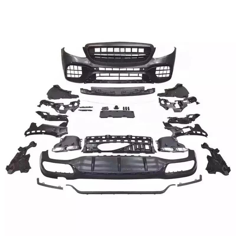 Suitable for  E-Class E63S W213 2016-2020 Modified B Style Carbon Fiber Kit Front Lip Side Skirt Rear Lip Tail