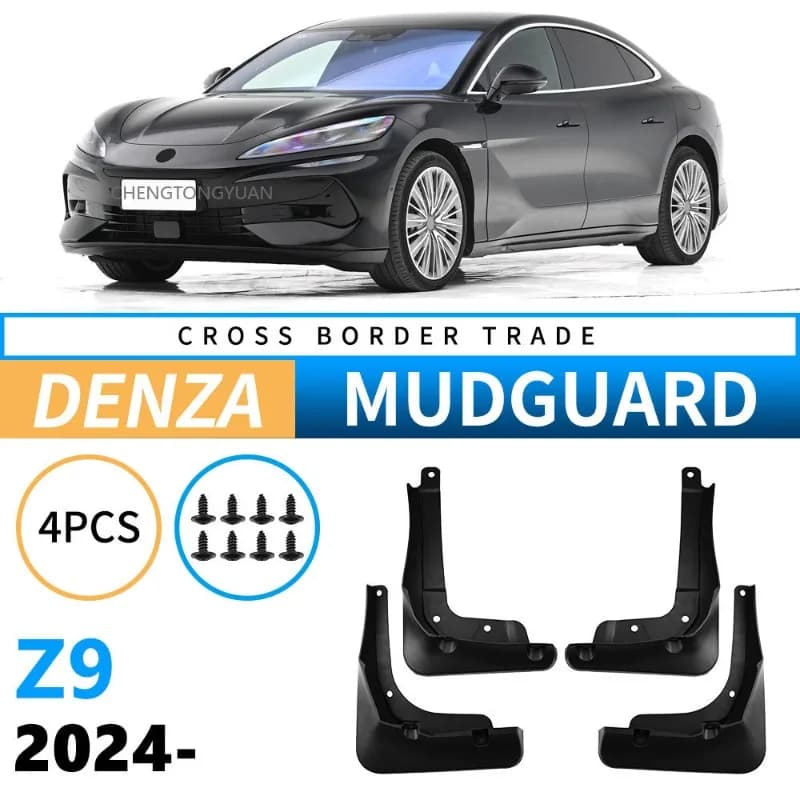 Car Mud Flaps for Denza Z9  2024  Mudguards Splash Guards Fender Flare Front Rear Wheel Update Parts Accessories