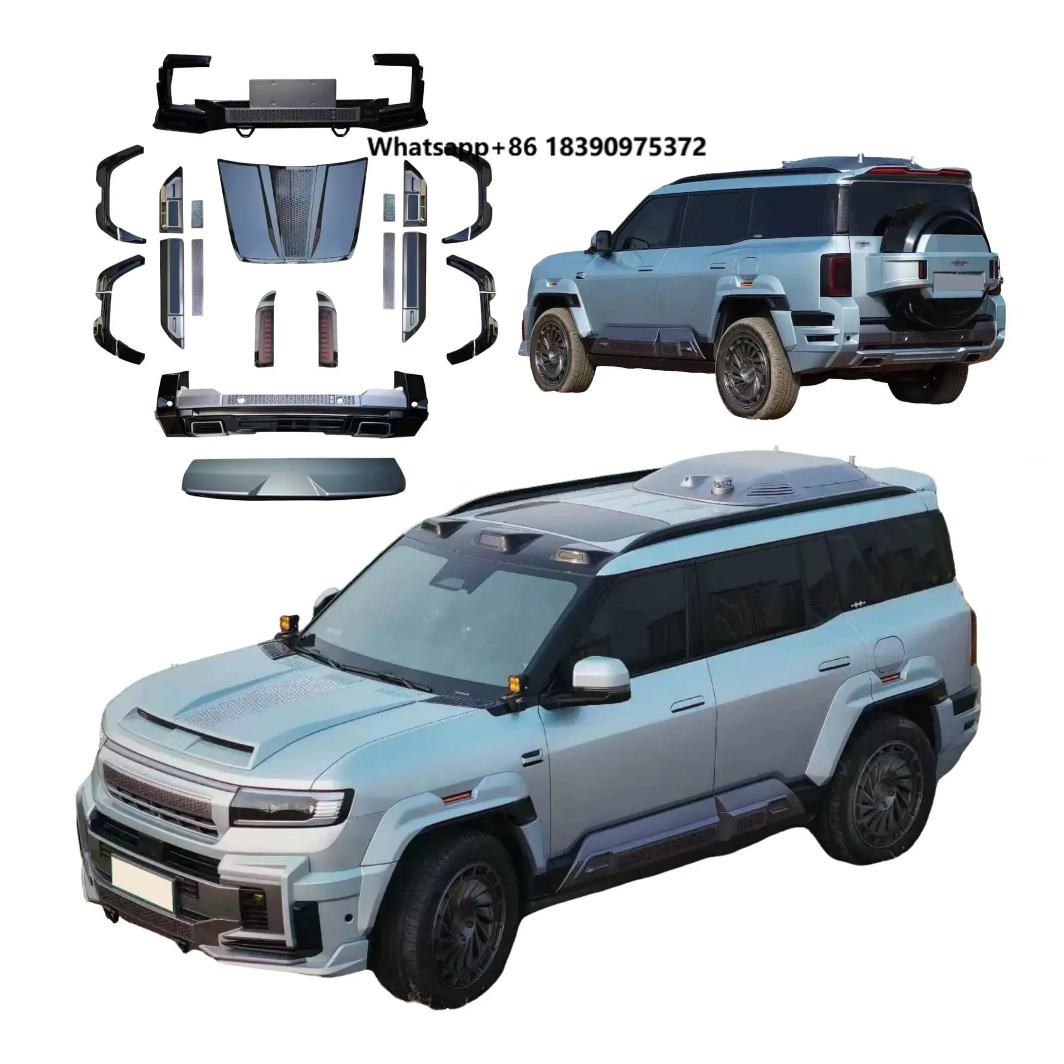 SHT Car Bumper Wide Body Kit for Leopard 8 Exterior Accessories Modified Front Bumper Rear Diffuser Fender Flares Bonnet