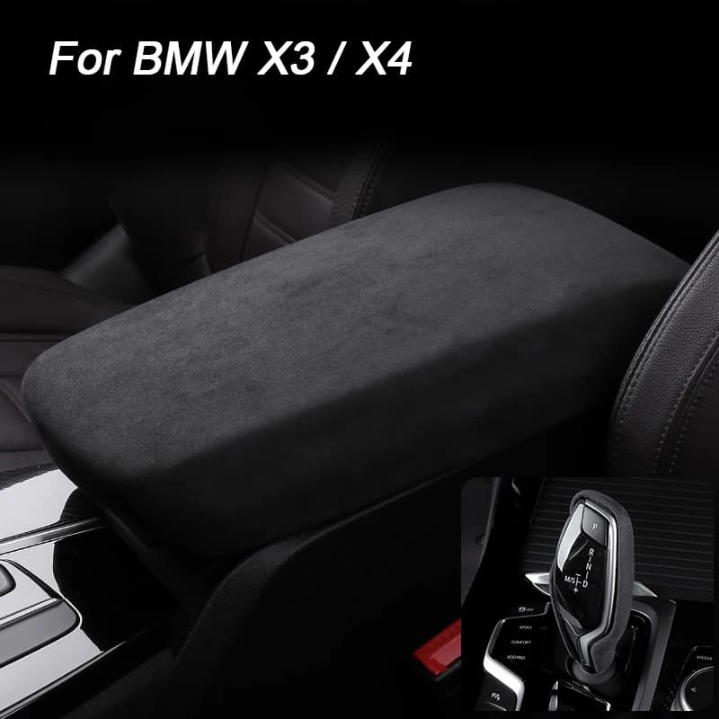 For BMW X3 G01 X4 G02 2018 2019 2020 2021 2022 2023 2024 Super Suede Overlay Central Control Armrest Panel Lid Case Cover Shell
