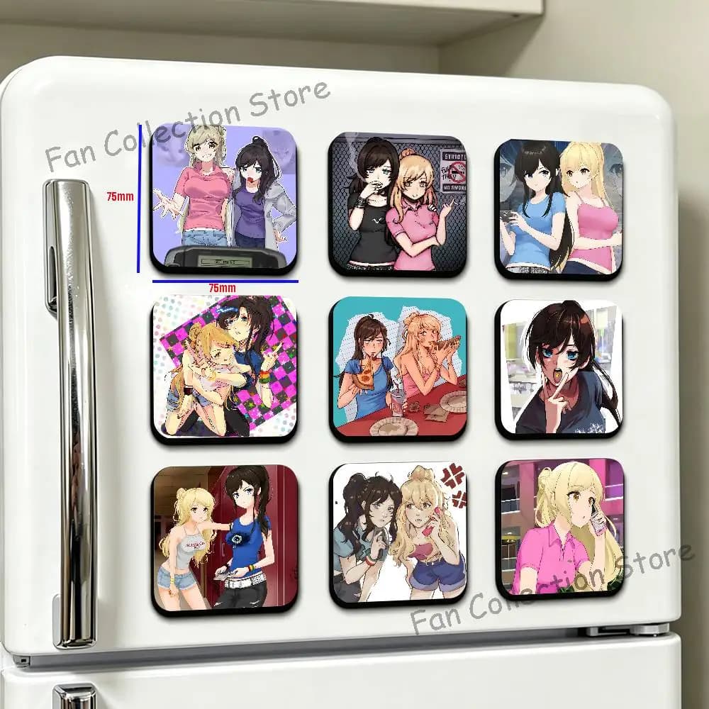 C-Class Of 09 Cute Cartoon Anime Refrigerator Magnets Soft Magnetic Heat Transfer Refrigerator Magnets Gift
