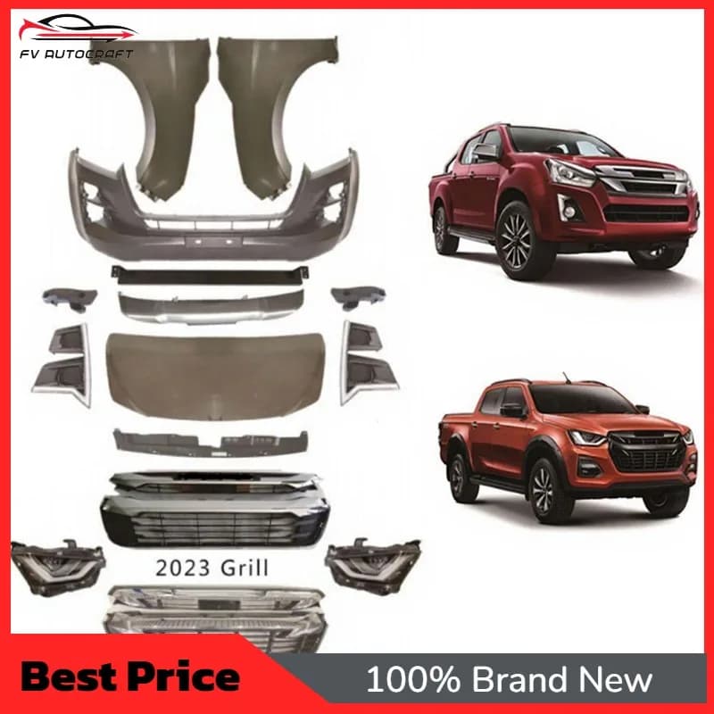 【2026】New Arrival D-max Upgrade Kits Car Bumper Bodykit Headlight 2012-2018 For Isuzu Dmax Body Kit