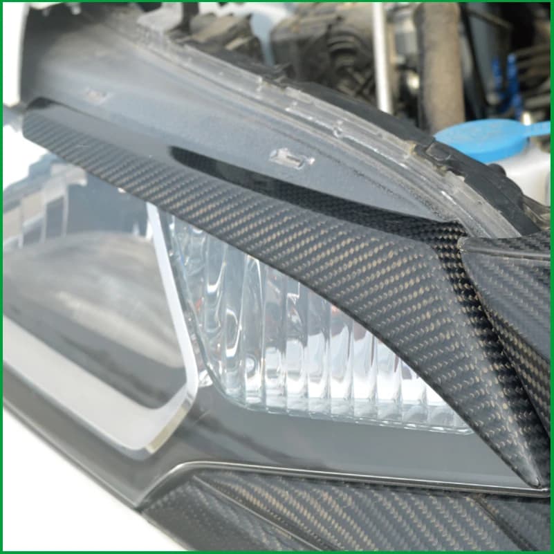Car styling For Honda Jazz Fit GK5 2014-2018 Headlight Carbon Fiber Eyelid Eyebrow Decorative Cover Sticker Trim Accessories