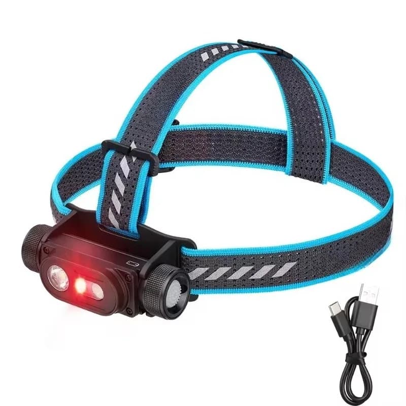 Headlamp H6R strong light 1350 lumens headlight charging outdoor night fishing camping cycling fishing lamp holder