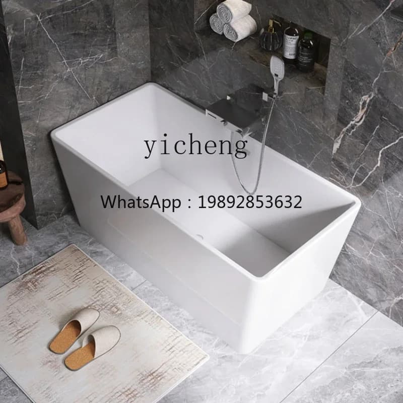 Small Apartment Bathtub Household Adult Square Japanese Deep Bubble Integrated Independent Bathtub