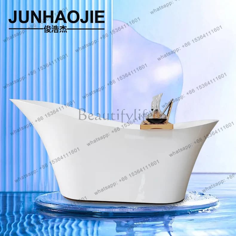 B & B hotel seamless splicing thin edge full skirt independent simple acrylic modern bathtub