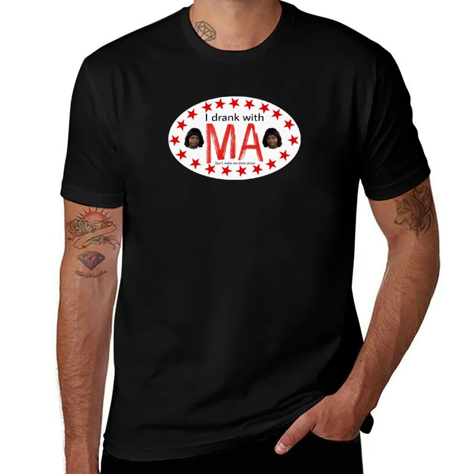 Don't Make Me Drink Alone T-Shirt Anti-Fade Casual Tee Shirt T-Shirt