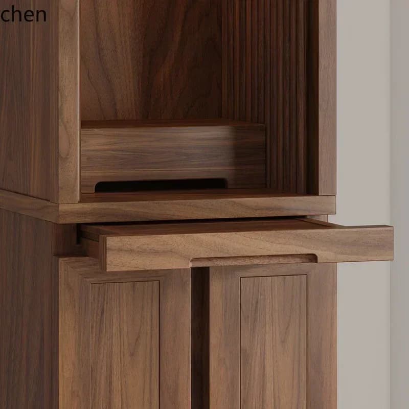 b11-7.1  altar cabinet Table Household Solid Wood Shrine Standing Cabinet Guanyin Buddha Statue Seat Table Cai Ye Cabinet