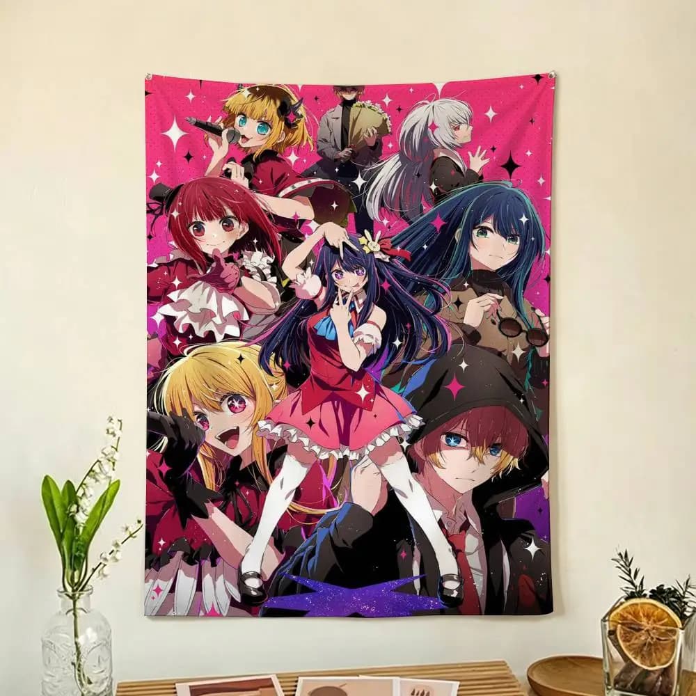 O-Oshi no Ko Anime Flag Outdoor Decorations for Bedrooms Home Decor Items Decoration Banners