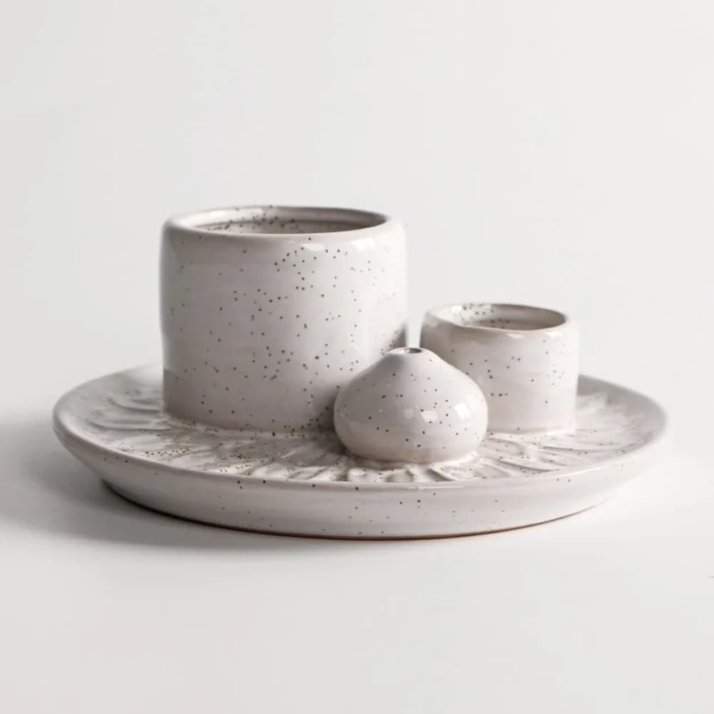 Ceramic Incense Burner Simple Design Multifunctional Incense Stick Holder Decorative Vintage Ceramic Incense Tray Room Decor