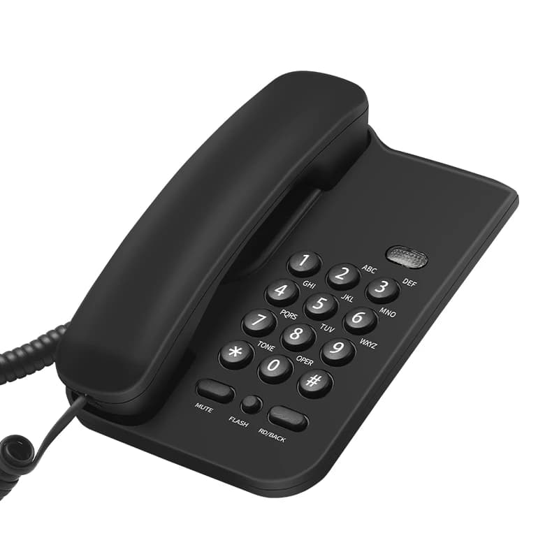 Home and hotel landline telephone Black/white landline telephone Room use