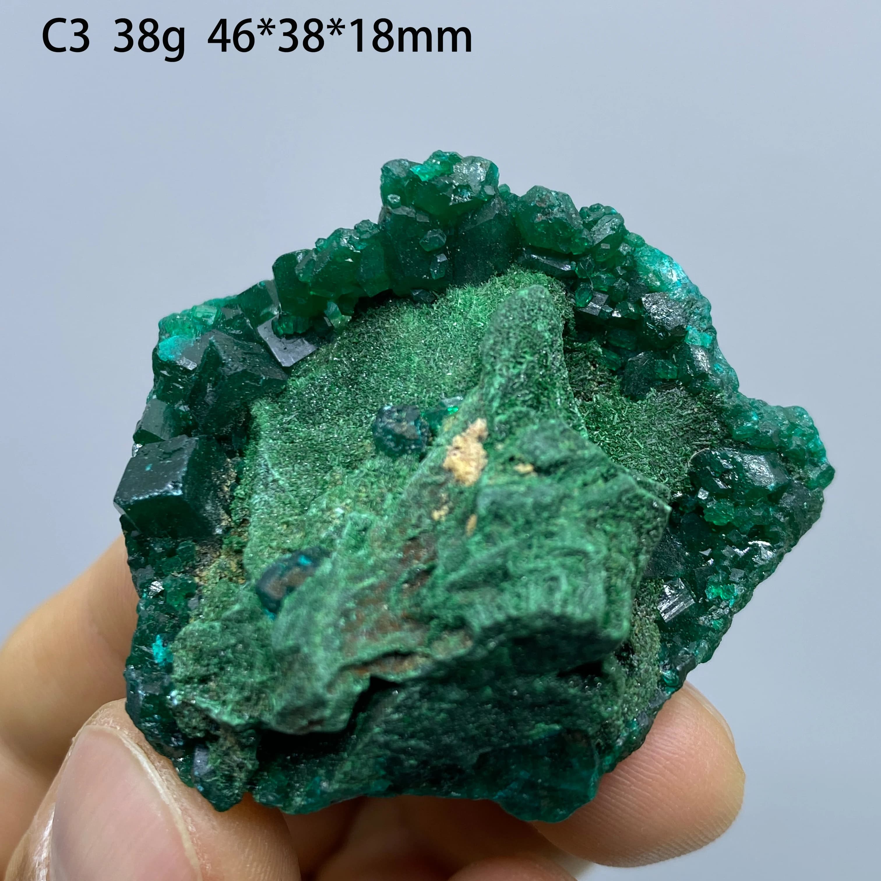 100% Natural Congo Dioptase and Malachite Mineral Specimen Healing Crystal Stone for Home Decor And Teaching Quartz