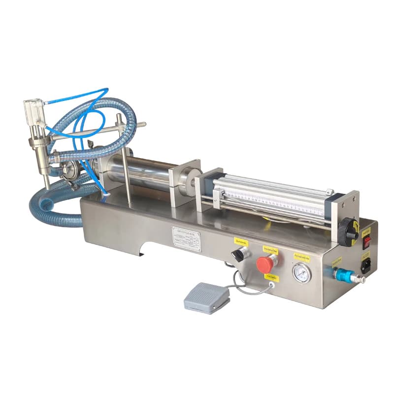 Single Head Pneumatic Semi-automatic Quantitative Filling Machine, Horizontal Liquid Piston Filling Machine
