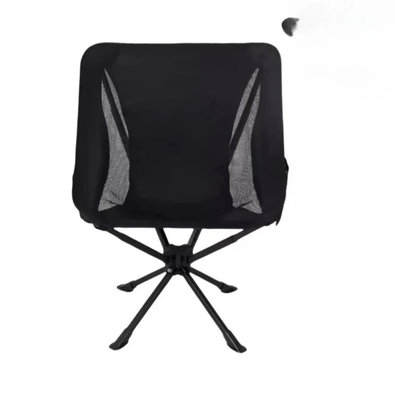 Folding 360 ° Rotatable Camping Chair Portable 5-Second Folding Open All-in-One Storage Outdoor Hiking Fishing Wild Moon Chair