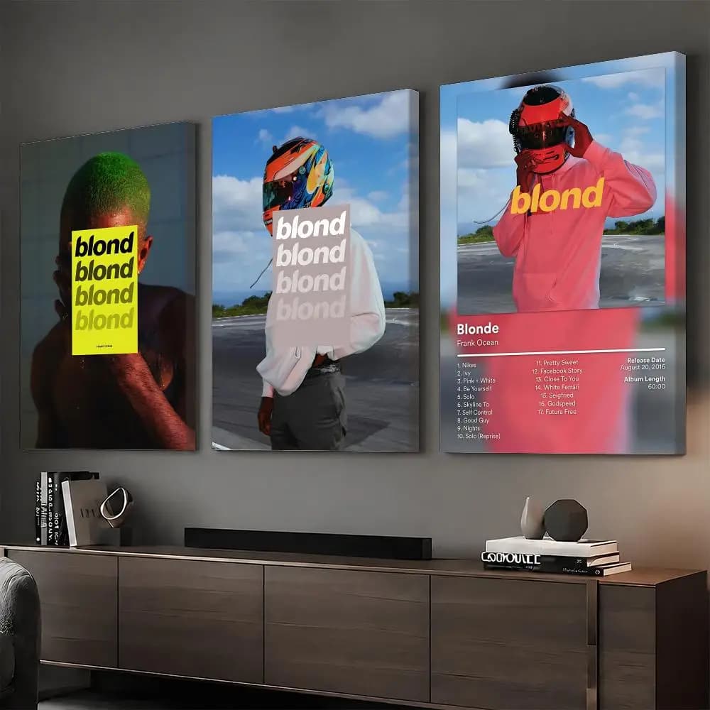 F-Frank Ocean Rapper Music Painting Calligraphy HD Modern Style Inner Frame Canvas Poster Bedroom Room Hallway Wall Art Decor