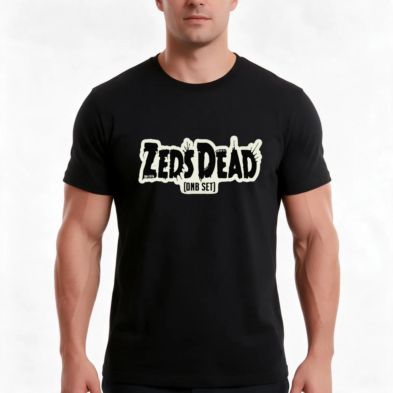 Zeds Dead T-Shirt, Summer Casual Cotton Tee, Oversized Streetwear Tops, Vintage Graphic Print, Loose Fit Short Sleeve