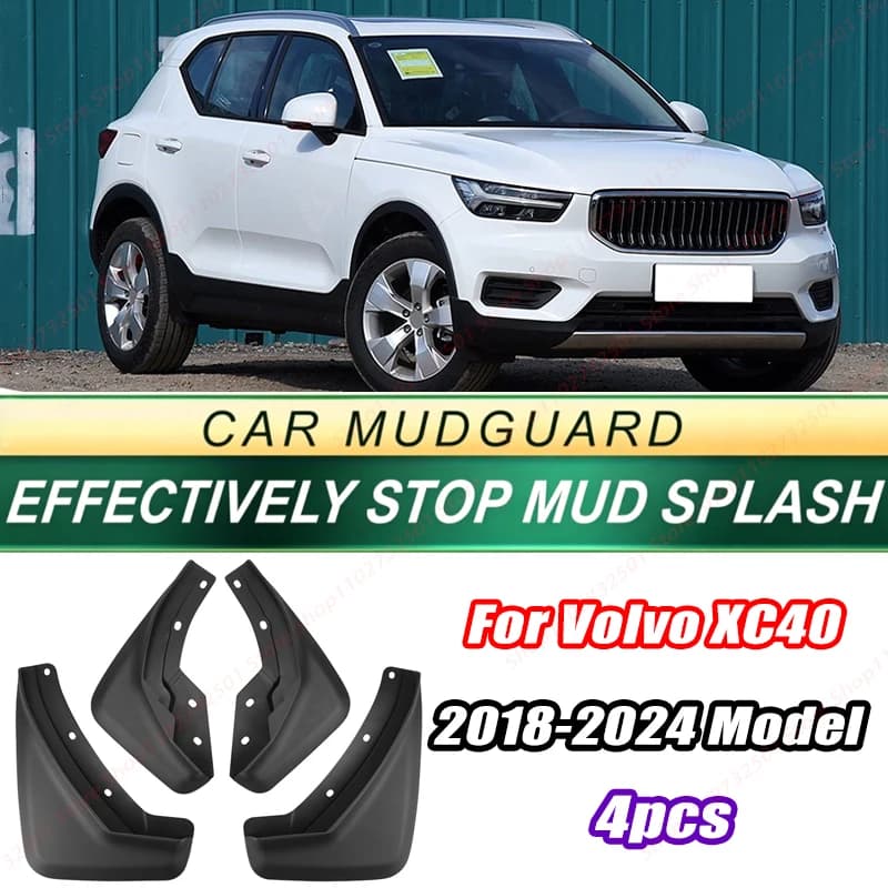 For Volvo XC40 2018-2024 Model 4PCS Front Rear Mud Flaps Splash Guards Fender Mudguards Auto Accessories