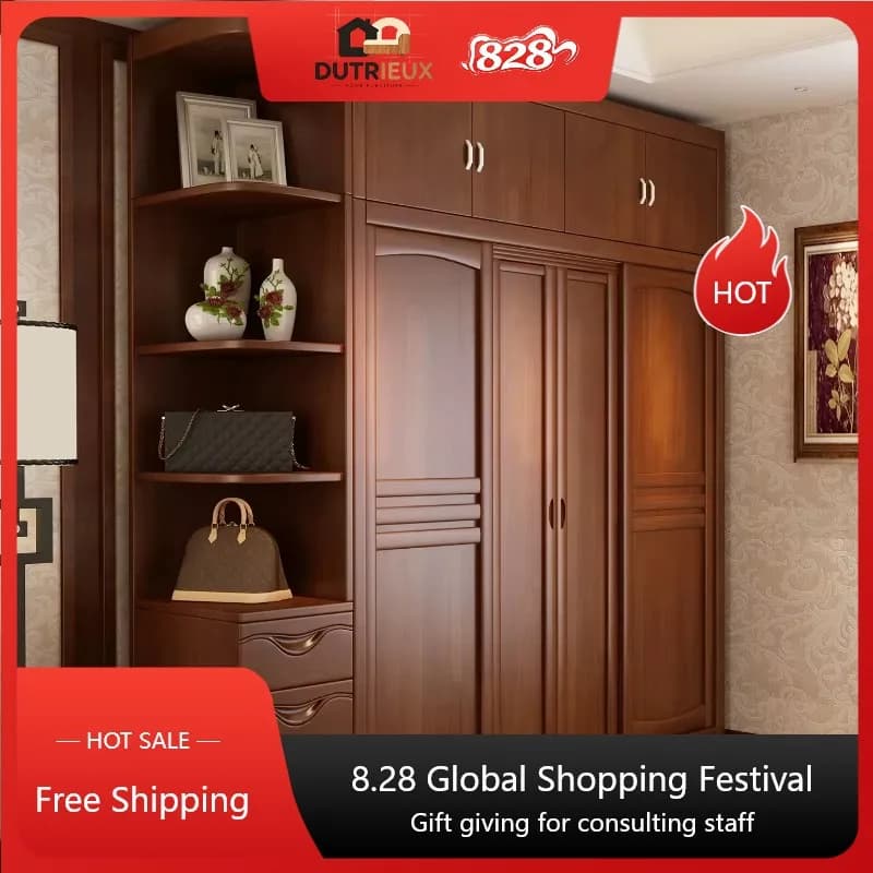 Luxury Large Wardrobe Closet Wood Modern Drawers Organizer Bedroom Wardrobe Closet Space Saving Armarios De Ropa Home Furniture