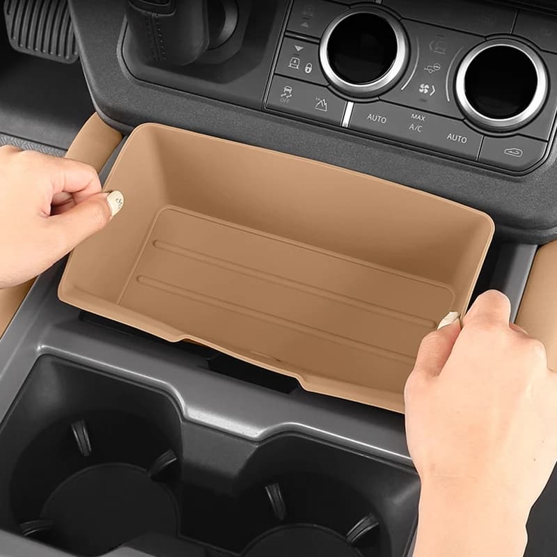 For Land Rover Defender 25 110 90  central storage box protection pad central water cup holder storage box modified accessories