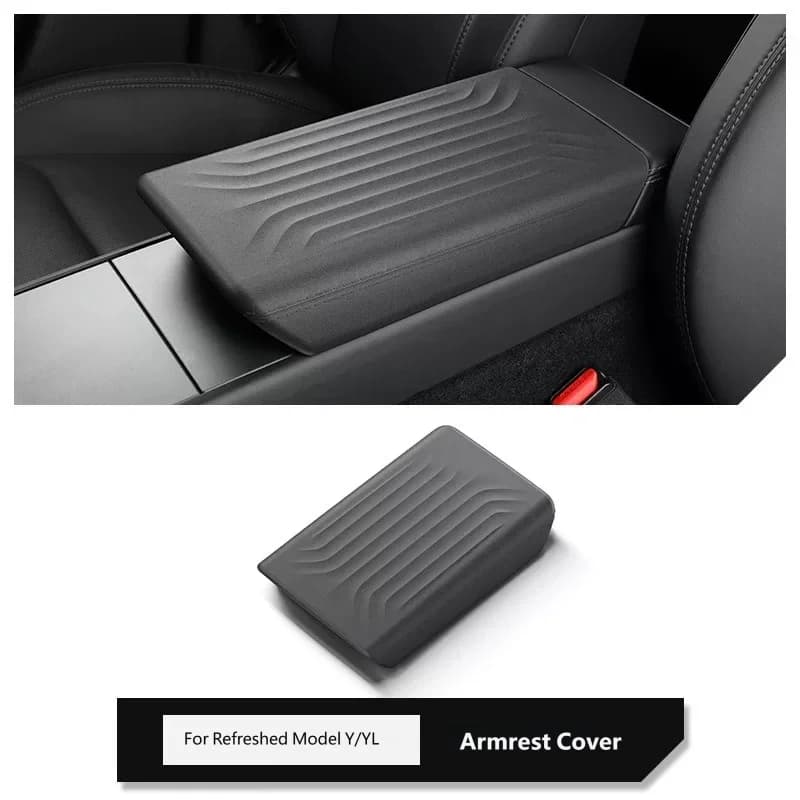 For Tesla Model Y L / Y Juniper 2025 2026 Model 3 Highland TPE Case Center Console Arm Rest Lid Armrest Cover Accessories