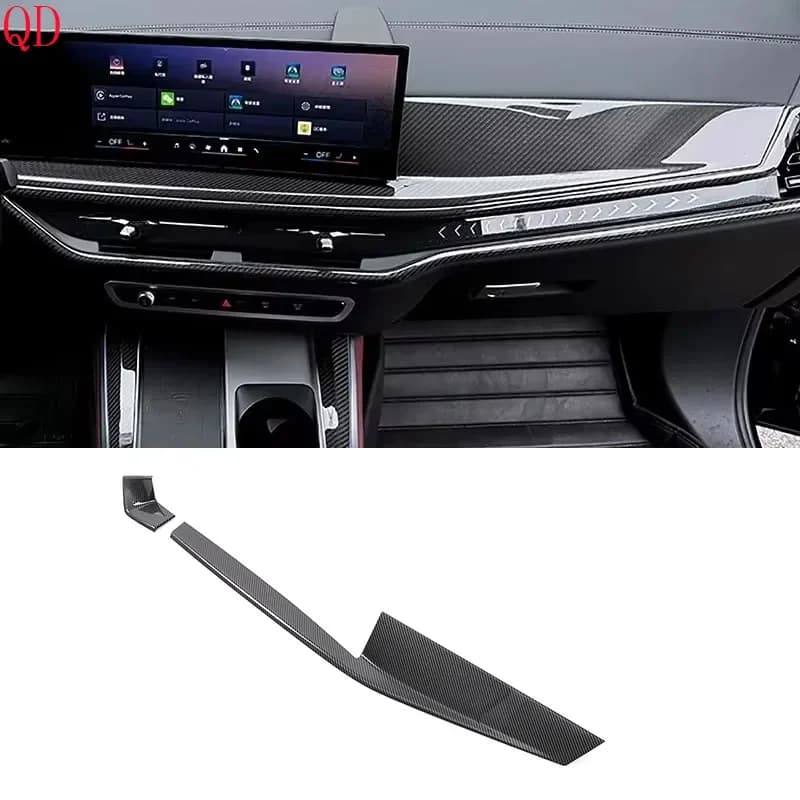 ABS Carbon Fiber For BMW X5 X6 X7 G05 G06 G07 2023-2025 Car Central Control Dashboard Decorative Stickers Car Accessories LHD