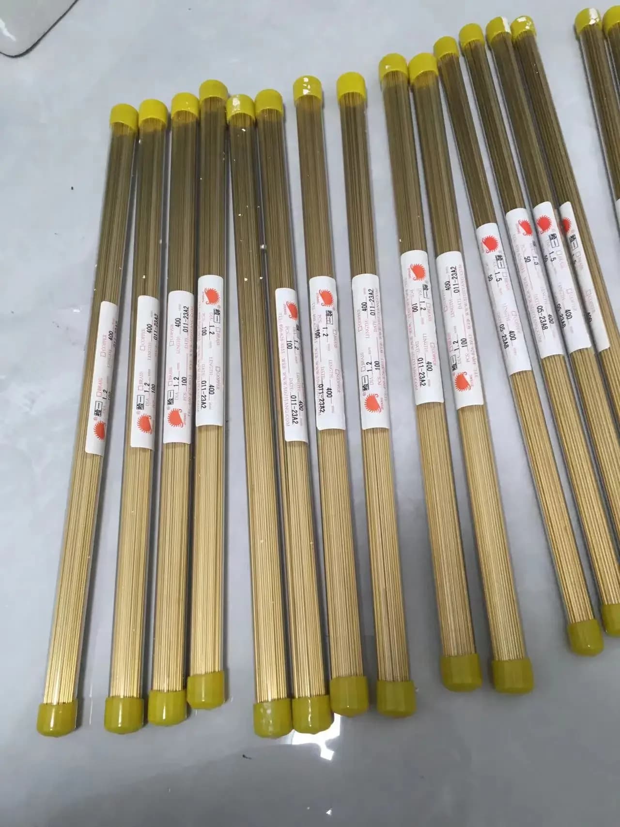 100pcs Brass electrodes,Brass tube,OD0.3-1.0mm,400L,single hole,Electrode tube,Drill tube,Drill pipe  for EDM drilling machine