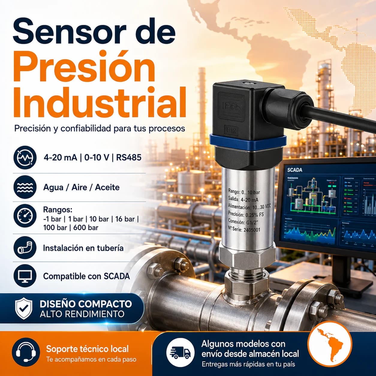 Air pressure sensors gas vacuum sensors negative pressure transmitters transducer -100kpa Absolute pressure sensor 4-20mA RS485