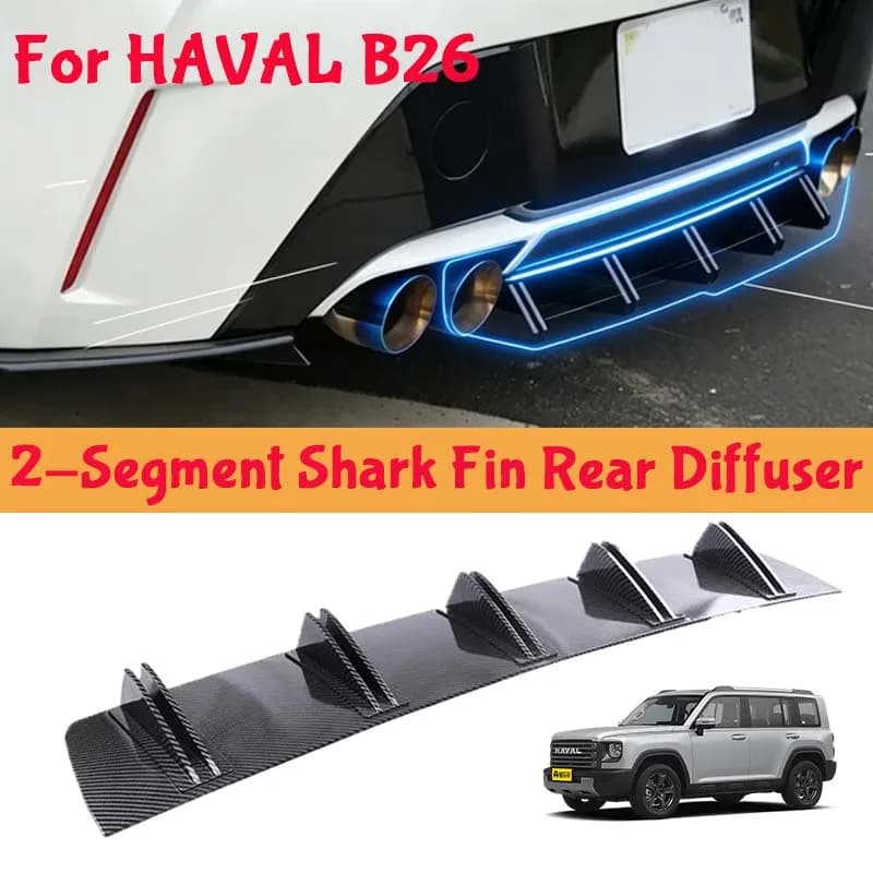 For HAVAL B26 Shark Fin Rear Diffuser Split Chassis Spoiler Auto Aerodynamic Parts Aerodynamic Modification
