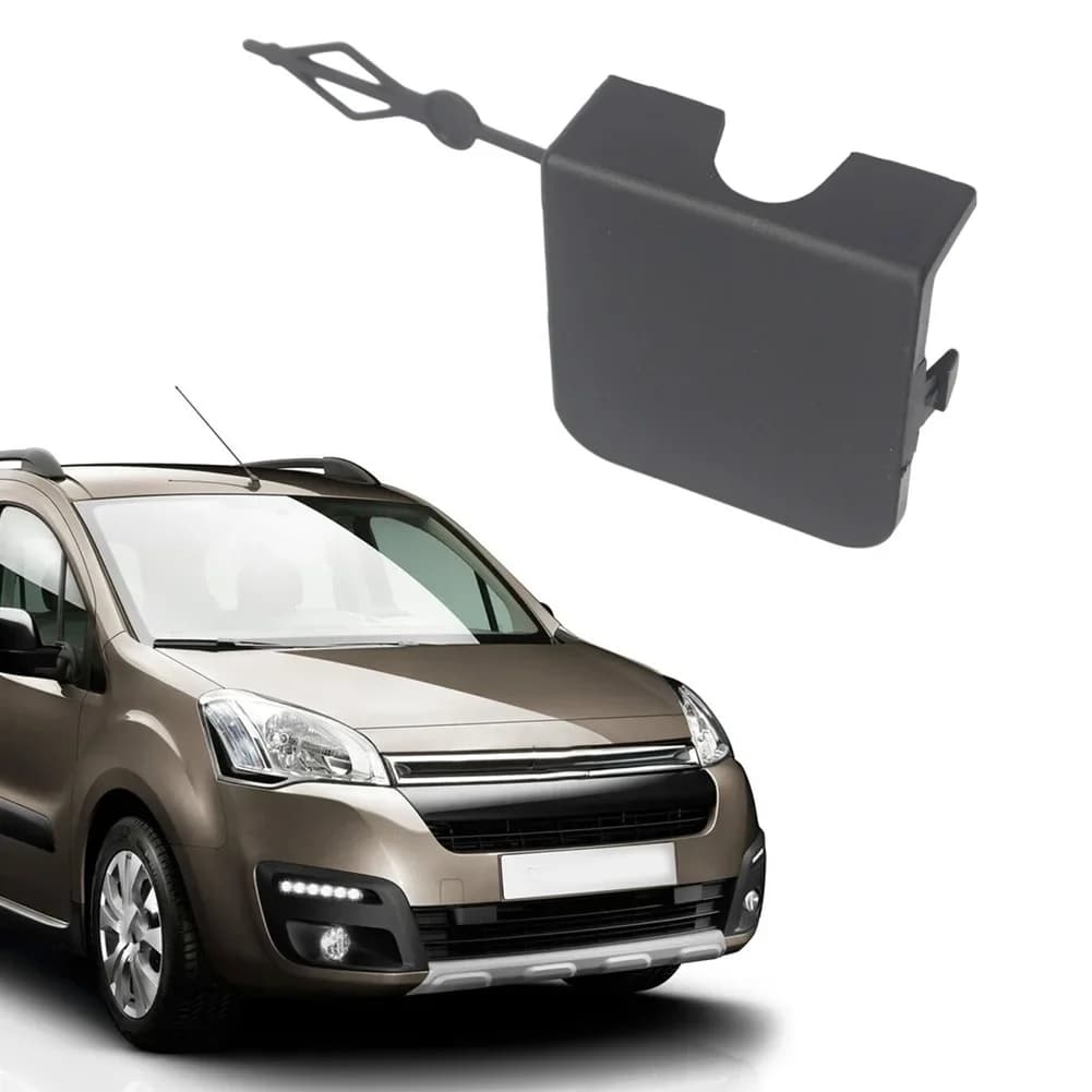For Citroen Berlingo Peugeot Partner 2015-2018 Front Tow Eye Cover Cap 9810964180 Black Primed