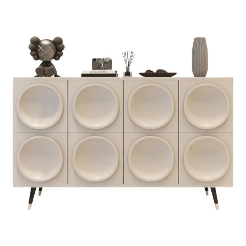 Painted dining side cabinet, solid wood entrance decorative cabinet, multi-functional living room tea cabinet