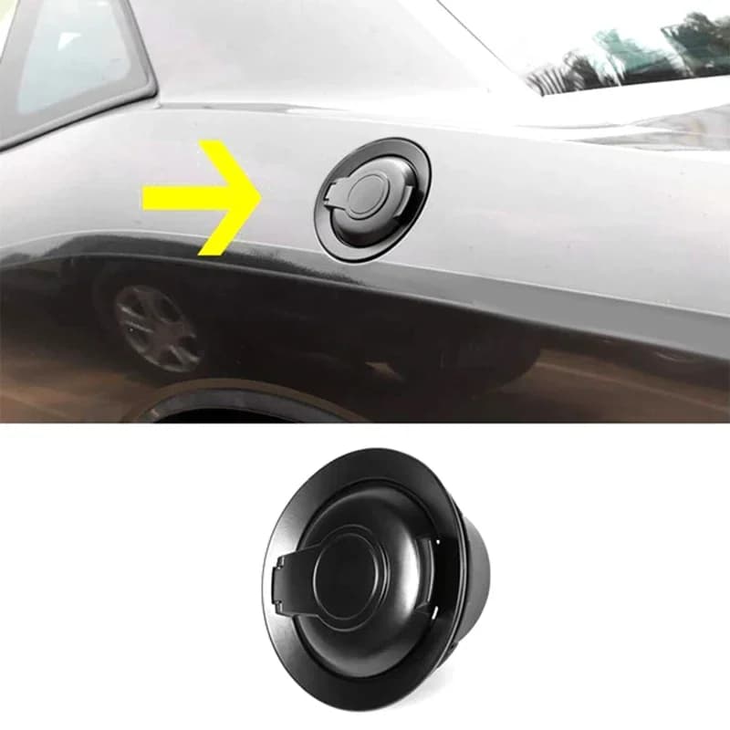 Car Fuel Tank Cap Fuel Filler Decor Cover Auto Exterior Gas Cap Fuel Tank Cover for Dodge Challenger 2015-2019