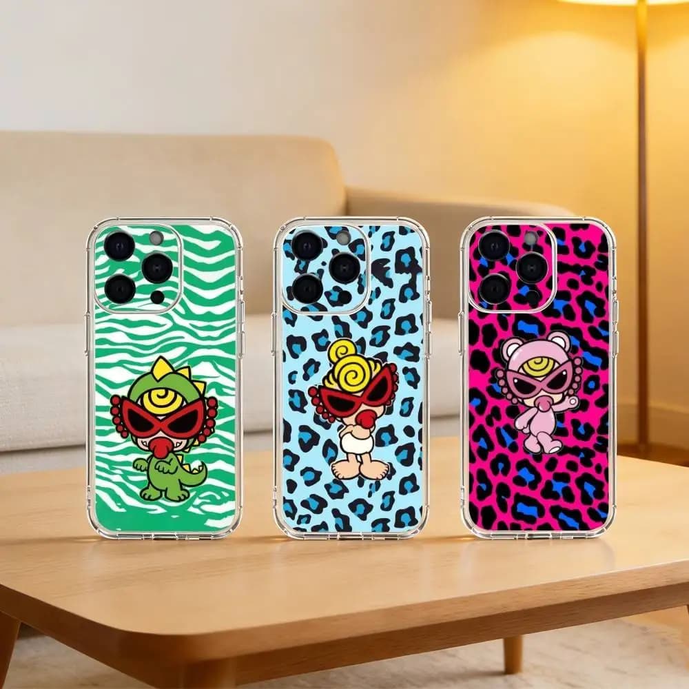 H-Hysteric M-Mini Phone Case For iPhone 17 16 15 14 13 12 11 Mini Pro Max Plus Transparent Cover