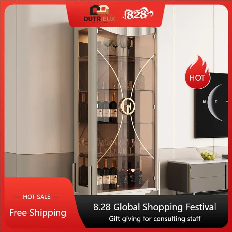 Drinks Storage Display Cabinet Large Organizers Nordic Luxury Living Room Cabinets Apartments Szafki Do Salonu Furniture Home