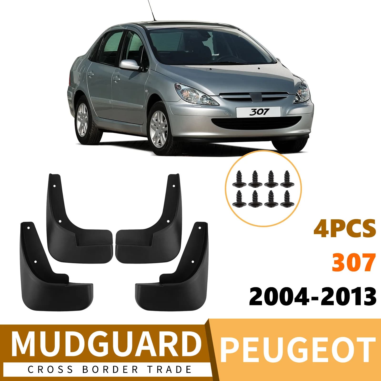 For Peugeot 307 2004-2013 fender skin front and rear auto parts 4runner accessories car accessories mud flaps