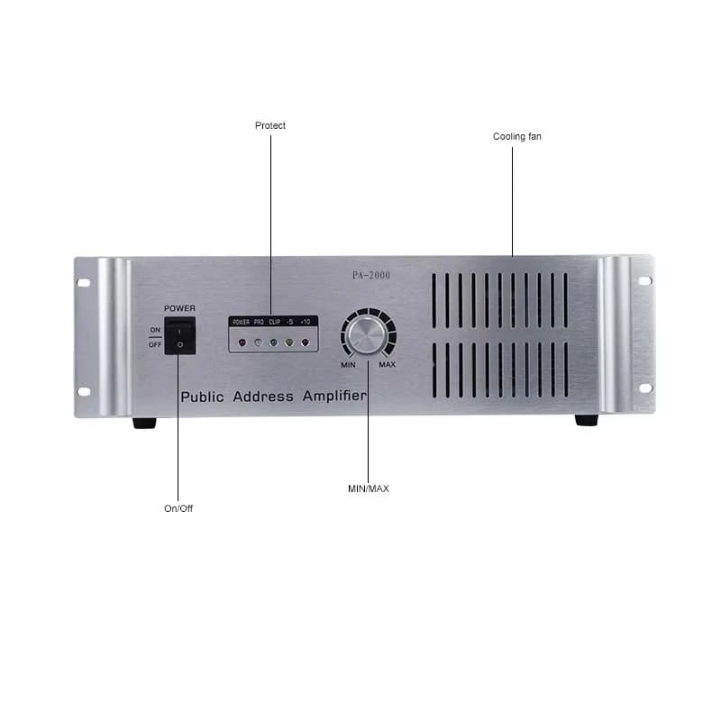 Professional Power Amp 2000W Hifi Digital Powered Audio Amplifier