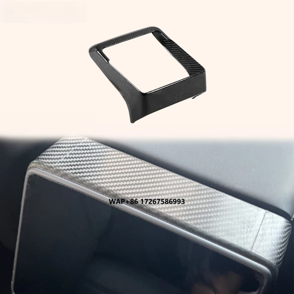 For  New Model 3 Y  23-25 Dry Carbon OE Rear Seat Screen Frame Cover