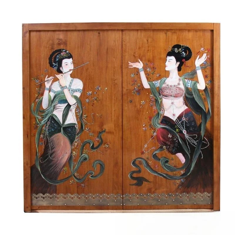 NEW Solid wood gate courtyard antique rural self-built house ancestral hall temple club villa retro elm double open original hom