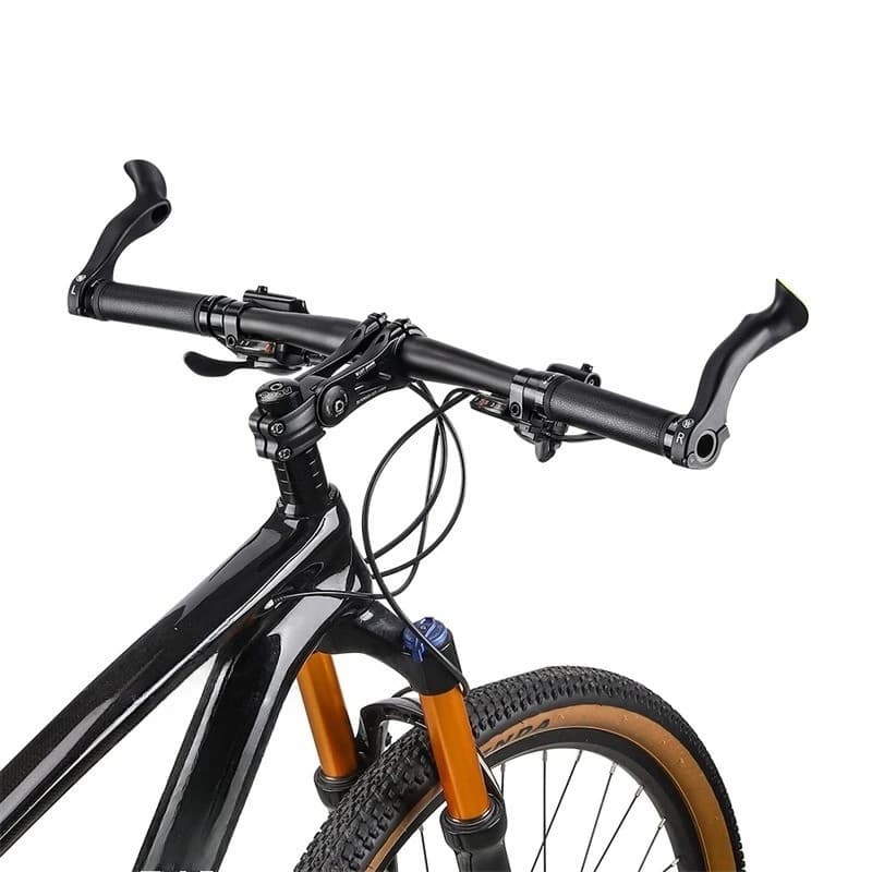 Bicycle Extended Deputy Handlebar Mountain Bike Fluorescent Hand Grip Deputy Handlebar Croissant Riding Equipment