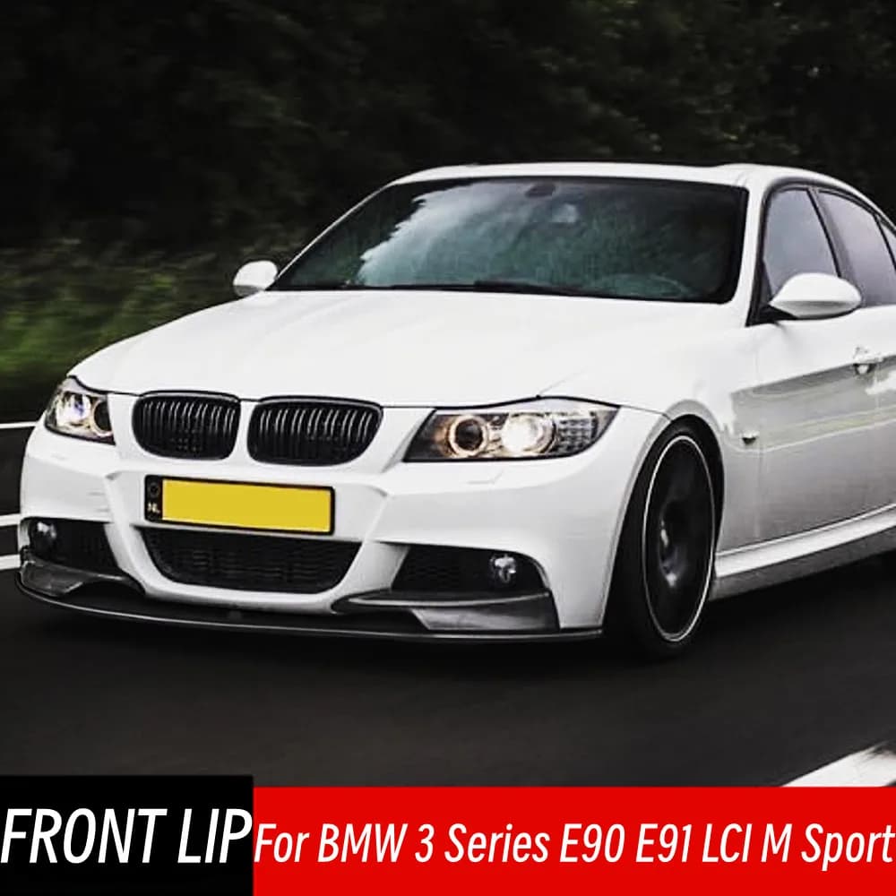 For 2009-2012 BMW 3 Series E90 E91 LCI M Sport Front Bumper Lip Chin Splitter Diffuser Spoiler Car Exterior Tuning Accessories