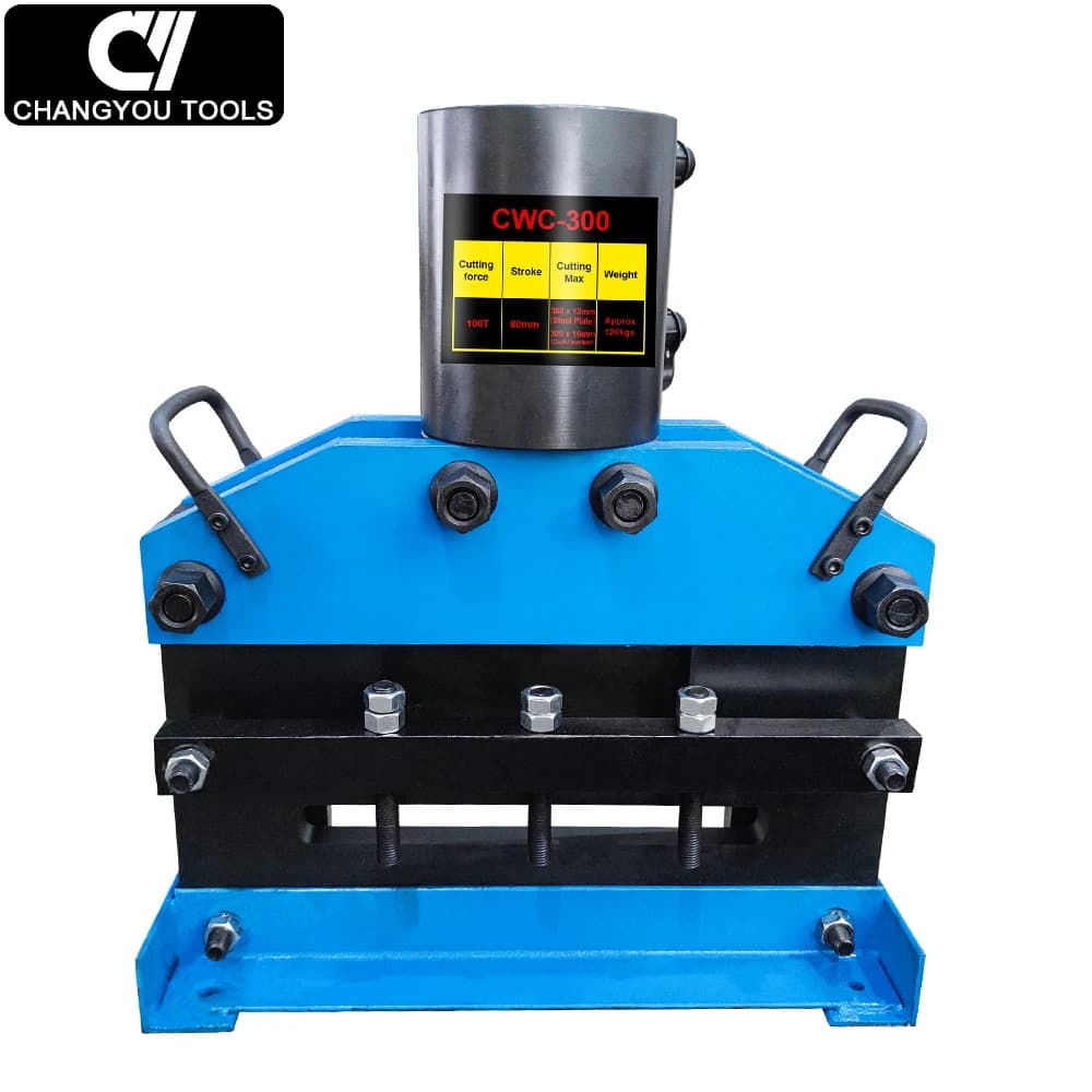 Heavy Duty Double Action Hydraulic Cutting Machine for Copper Aluminum Busbar & Metal Sheet 16mm Thickness